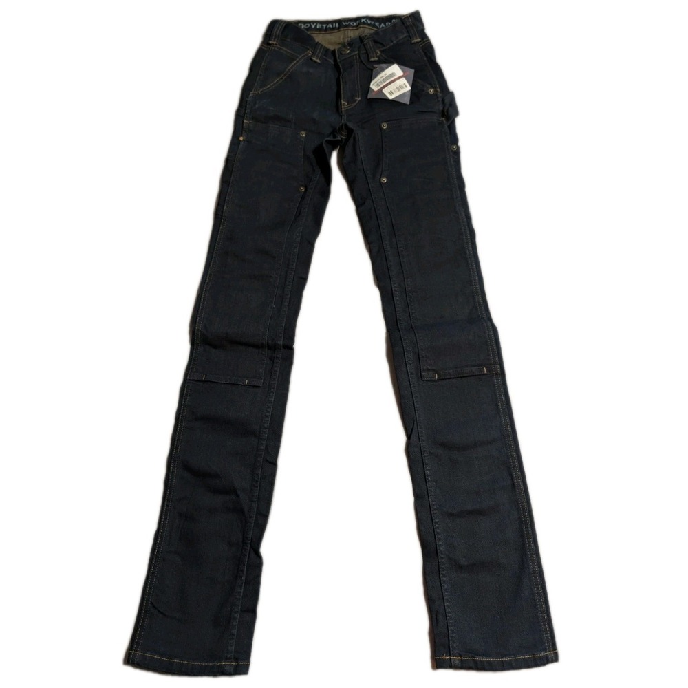 Dovetail Workwear Maven Slim Jeans Womens 000x34 Powerflex‎ Indigo Denim NWT